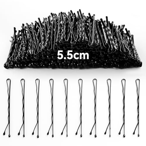 Lot de 200 Épingles à Cheveux Noires en Métal Résistant - 5.5 cm - Pour Chignons, Coiffures et Styles Quotidiens - Accessoire Capillaire Polyvalent pour Femmes et Filles