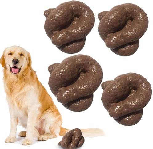 Generisch 4 Stück Gefälschte Scheiße Realistischer Hundekot Gefälschter Scheißhaufen, Lustiger Witz Heikles Spielzeug Gag Geschenk Klassische Falsch Poop KackhaufenTurd