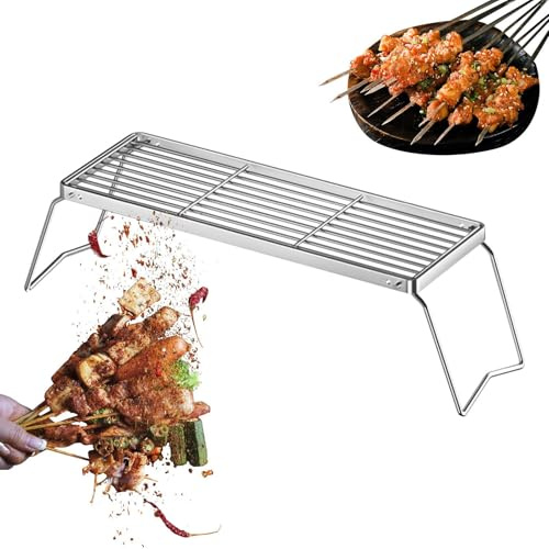 Grillrost - Klappbarer Grillrost Für Outdoor | Edelstahlrost, Feuerstelle Für Fleisch Und Gemüse Camping Picknick
