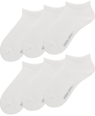 Hudson Herren Sneaker Socken Simply³ 6-Pack White 0008 43-46