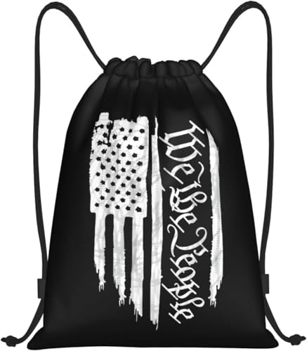 Amerikanische Flagge, Wir, Das Volk, Verfassung Unisex Sportrucksack Verstellbar Sporttasche Leicht Rucksack Für Schule Reisen Urlaub