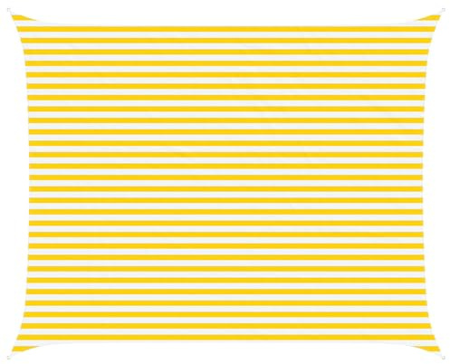 vidaXL Sonnensegel Gelb und Weiß 5 x 4 m 100% Polyester Oxford