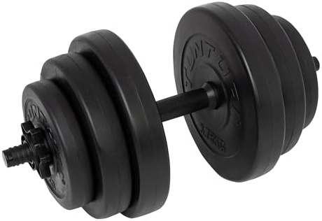 Tunturi Hantelset - Kurzhantelset - Gesamtgewicht 15 kg - Schwarzes Vinyl
