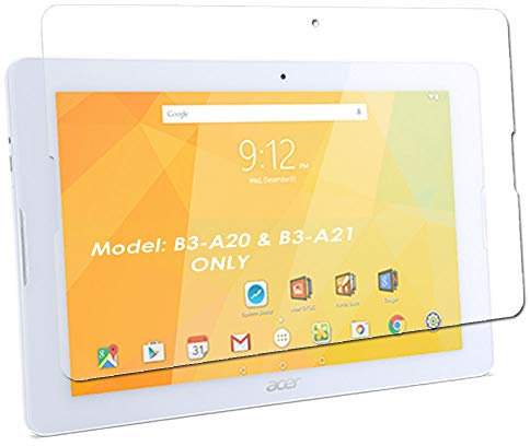 TECHGEAR Screen Protector for Acer Iconia One 10 with Model B3-A20 - Clear Lcd Screen Protector Guard Cover With Screen Cleaning Cloth & Application Card