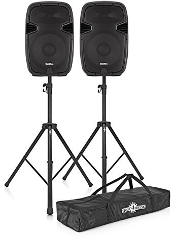 SUBZERO 600W 15 PA Speaker System with Digital Media Player & Stands