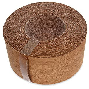 WoodPress® 50 mm Bois d'Acajou Véritable Bande de Chant en Placage Préencollé – Rouleau de 7,5 m – Application à Repasser Facile à Faire soi-même, Couvre Le Bord d'un Panneau MDF Standard