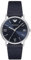 Emporio Armani Herrenuhr , Dreizeigeruhrwerk, 41mm Silbernes Edelstahlgehäuse mit Lederarmband, AR11012