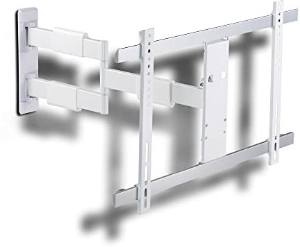 Xantron® SLIMLINE-A-466-W - Supporto da parete per TV, orientabile, girevole, 32-60 pollici, colore: Bianco/TV
