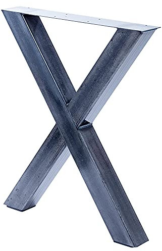Bentatec 1 x Tischgestell in X Form im Stahl Design