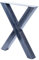 Bentatec 1 x Tischgestell in X Form im Stahl Design