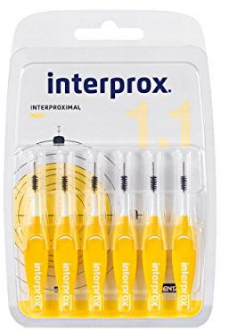 Interprox Interdentalbürsten gelb mini 6 Stück Packung, 6er Pack (6x 6 Stück)