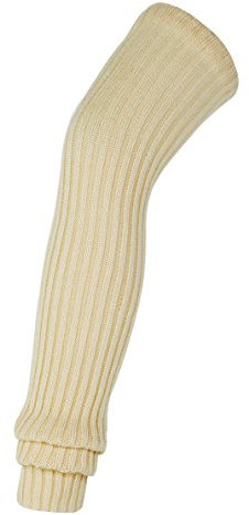 Urban GoCo Damen Stulpen Overknee Strick Beinwärmer (Beige)
