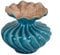 Sagebrook Home Deko Vase Keramik Flared Swirl, türkis, 6.5 x 6.5 x 5.75