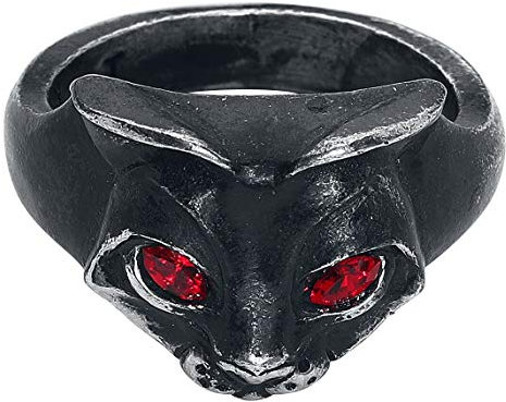 Alchemy Gothic Bastet Goddess Ring silberfarben XXS