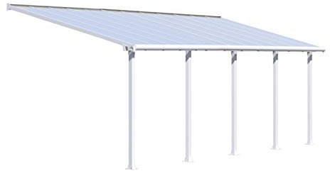 Canopia by Palram - Olympia Pergola in Alluminio E Policarbonato, per Coprire Una Terrazza Tutto L'Anno (3X7, Bianco)