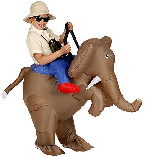 W WIDMANN MILANO Party Fashion - Kinderkostüm Entdecker auf Elefanten, aufblasbares Kostüm, Karneval, Mottoparty