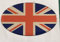 Adesivo autoadesivo per bagagliaio con bandiera inglese OVAL Mini Bm in resina 3D bombata UKcaravan motorhomeOVAL cromato