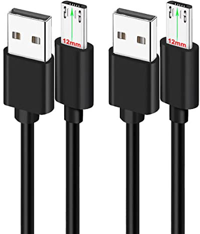UNIDOPRO 2Pcs 3FT 12mm Long Tip Micro USB Cable for Blackview OSCAL S60 BV4000 BV4900 BV4900s BV5500 Plus BV5800 BV6000|DOOGEE S35T S35 S40|Oukitel WP12 WP8 Pro WP6|Ulefone Armor X9 X7 Pro X6 X5
