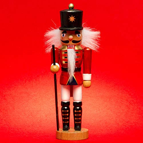 SIKORA NK-H Deko Nussknacker Figur aus Holz Verschiedene Motive 2 Größen, Größe:Höhe ca. 18 cm, Farbe/Modell:H02 Soldat