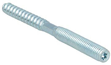 tecuro Stockschraube mit Holz- und ISO-Gewinde M10 x 50 mm, verzinkt - 50 Stück