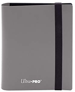 Ultra PRO Eclipse 2-Pocket PRO-Binder – Smoke Grey – Kartenalbum für 80 Karten – seitliches Einschubsystem – säurefrei & archivfest – elastischer Verschluss – kompakte Größe für TCG, RPG & mehr