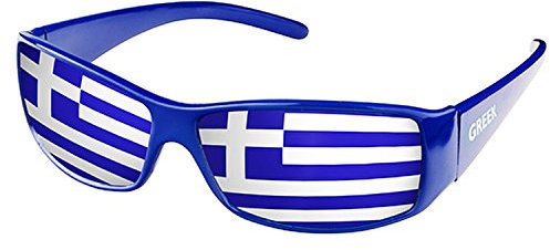 Taffstyle Sonnenbrille Brille Fahne Fussball EM WM Länderflagge Augen Fanartikel Land Flagge Frauen Männer Kinder Basketball Handball Mitgebsel Griechenland
