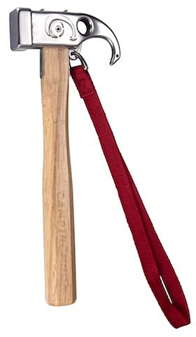 CAMPINGMOON Camping Hammer Hering Zeltpfahl Hammer Edelstahl Kopf Holz Hand mit Zeltplanenpfahl Entferner C6