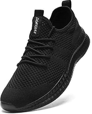 Tvtaop Chaussures de Sport Running Femme Sneakers Fitness Basket Tennis Légères Respirante Outdoor Training,Noir 42 EU