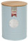STEELEX Sugar Canister with Wooden Lid Airtight Storage Jars Kitchen Metal Containers Tins for Sugar Food Storage, Matte Finish, Light Blue