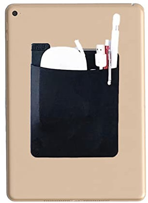 Portable External Hard Drive Carrying Case, Pouch Holder for Computer Accessories, Stick-On Laptop Organizer Storage Pocket for External Hard Drive,Stylus Pens,Wireless Mouse,Cables,Earphones 1PCS