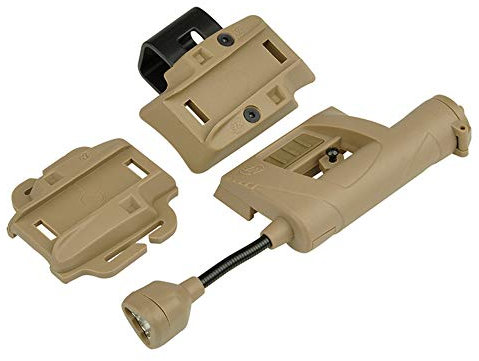 SBGJMY Tactical Military Helmet Light Charge MPLS,4 Modes Military Signal Safety Survival Flashlight,Helmet Signal Lights Illumination Tool Outdoor Hunting Tactical Accessories (Tan)