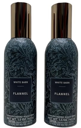 Bath and Body Works Flannel Concentrated Room Spray 2 Pack - 1.5 oz / 42.5 g grey