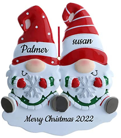 Adornos Personalizados de muñecos de Navidad 2024 Familia de 2,3,4,5,6,7,8 Adorno de Nombre Personalizado con Texto,Regalos de decoración de Navidad Personalizados