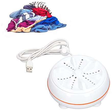 Leftwei Máquina de Lavado Portátil, Mini Lavadora de 27W, Lavadora de Turbina Autoapagada, Lavadora de Ropa, Mini Lavadora de Ropa para Calcetines, Ropa Interior, Camiseta, Corbatas