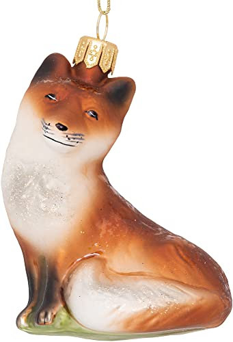 SIKORA BS756 Fuchs Christbaumschmuck Glas Figur Weihnachtsbaum Anhänger - Premium Linie