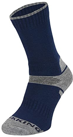 Kids Merino Wool Hiking Socks | Comodo | Breathable Outdoor Lightweight Anti Blister Socks (11-14 Years, Navy)