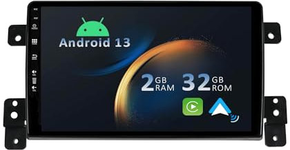 YUNTX Android 14 Autoradio für Suzuki Grand Vitara 2004-2018-[Integriertes CarPlay/Android Auto/GPS]-9” IPS 2.5D Touch-Screen-mit Kamera-DAB/Lenkradsteuerung/MirrorLink/Bluetooth 5.0/WiFi/4G