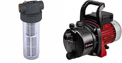 Einhell - Prefilter (25 cm) & Garden pump GC-GP 6538 (650 W, 3.6 bar pressure, 3,800 l/h flow rate, water filler screw, water drain screw, carrying handle)