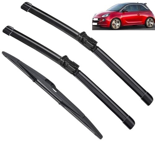 Scheibenwischer vorne und hinten, kompatibel mit Opel Adam 2012–2019, Windschutzscheibe, Windschutzscheibe, Fenster, Regenbürsten, 26 Zoll + 16 Zoll + 14 Zoll