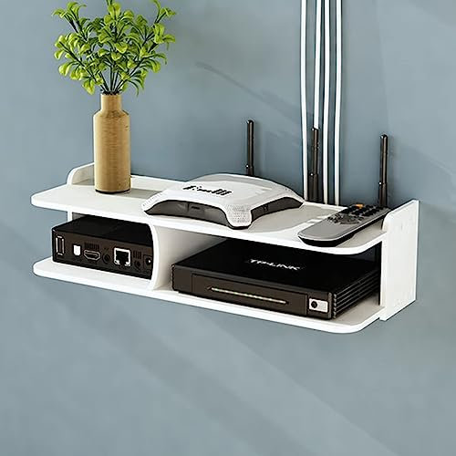 Mobile TV A Parete - Mobile TV Sospeso - Porta Tv Galleggiante, Mobile Sospeso Per TV, Ripiani Consolle Da Parete Set-Top Box Shelf Scatola/ripiano Del Router WiFi, Cavi Nascosti ( Color : 50x20x13cm