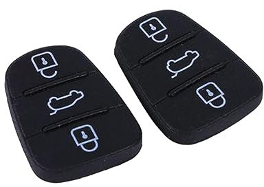 jojofuny 2stücke Autoschlüsselgehäuse Aus Robustem Gummimaterial Kompatibel Tasten-Design Ersatz Für Abgenutzte Oder Defekte Gehäuse Installieren