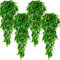 Lighterday Lot de 4 plantes artificielles à suspendre pour intérieur et extérieur (4 plantes d'eucalyptus)