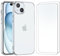NEW'C Cover per iPhone 15 Plus (6,7) Gel TPU in silicone ultra trasparente e 2 × vetro temperato per iPhone 15 Plus (6,7), pellicola protettiva per schermo