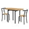 MOMMA HOME Conjunto Mesa Cocina Extensible y 2 Sillas - Mesa Comedor Extensible, Mesa Cocina Plegable, Conjunto Mesa y Sillas Cocina, Mesa Extensible, Negro/Roble, Modelo Leva (Negro)