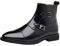 Jamron Uomo Elegante Stivaletti a Punta Stivali con Fibbia Cerniera Pelle Sintetica Stivali da Sera Nero SN0711146 EU39
