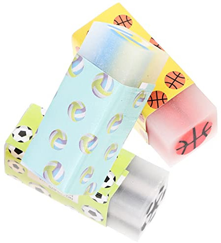 STOBOK 12st Basketball-fußball-radiergummi Gelee-radiergummis Entzückende Radiergummis Basketball-radiergummi Radiergummis Zum Geburtstag Radiergummis Für Student Pvc Schreibwaren Mini