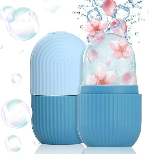 Ice Roller Visage, Glacon Visage, Rouleau de Massage Visage, Ice Roller Visage Réutilisable pour Réduire Les Poches Visage Yeux Cou Massage, Rétrécir les Pores