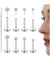 YADOCA 316L Chirurgenstahl Tragus Piercing Hypoallergen - 14K Gold Push-in Ohr Medusa Labret Lippe Conch Helix Schmuck 20G 18G