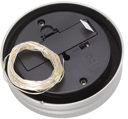 Solar-Einmachglas-Lichter, Deckel, 20 LEDs, 6,6 Fuß, Warme Lichterkette für Normale Gläser, Wasserdichtes Design, für den Innen- und Außenbereich