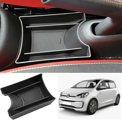 Compatible with V-W UP 2013-2021 Centre Console Storage Box, Centre Armrest Handbrake Organiser Storage Box Interior Storage Car Centre Console Organiser Tray Accessories